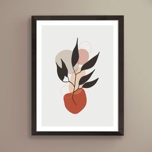 Modern Minimalist Abstract Nature Boho Wall Art Print Home Decor [No Frame]